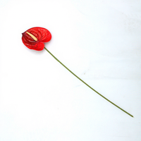 Plante artificielle en plastique Anthurium sur mesure, fleurs au toucher réel pour la décoration de mariage, centre de table
