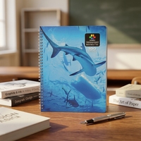 Carnet à spirales personnalisé avec couverture rigide, impression numérique, bloc-notes A4, fournitures de bureau et scolaires en gros, prix d'usine