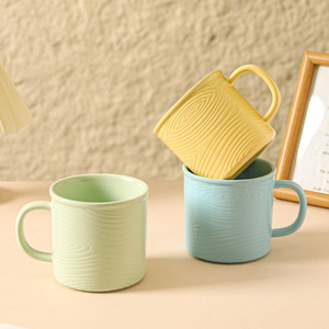 Free shipping on wood grain <b>ceramic</b> mugs, household water <b>cups</b>, simple <b>ceramic</b> mugs, office high-temperature resistant milk and - Product Image 4