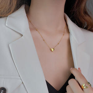 2025 नए डिजाइन में सोने की प्लेटेड इनलेट नेकलेस नेकलेस नेकलेस और ब्रेसलेट सेट-इन महिलाओं के लिए बनाया गया है। - Product Image 2