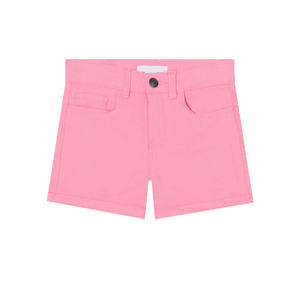 Shorts Turquesa Premium de Punto Elástico para Niñas, Cintura Alta con Cordón Ajustable, Diseño Casual con Cuatro Bolsillos y Trabillas Reforzadas para Cinturón - Product Image 1