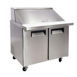 Mesa de Preparación Refrigerada para Ensaladas y Sándwiches, DSP36-12-S2, Refrigerador de Acero Inoxidable - Product Image 1