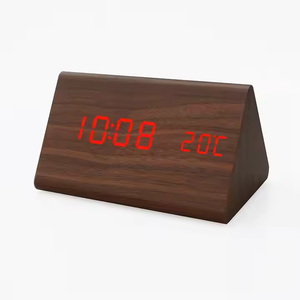 Tùy Chỉnh Bằng Gỗ Đồng Hồ Báo Thức LED Kỹ Thuật Số Bằng Gỗ Nhiệt Độ Đo Thời Gian Bằng Gỗ Đồng Hồ Điều Khiển Bằng Giọng Nói Bàn Đồng Hồ - Product Image 6