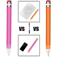 Pensil besar Jumbo HB 2B oranye pensil HB besar kustom untuk hadiah anak alat tulis Promosi