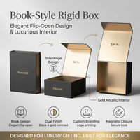 Boîte à bijoux de luxe haut de gamme en matériaux recyclés avec fermeture magnétique et forme personnalisée pour l'emballage de montres et de lunettes
