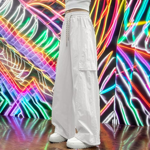 Pantalones de Mujer, Nuevos, de Encaje, Rectos, Holgados, de Cintura Alta, Estilo Bohemio, Sexys y Transparentes - Product Image 2