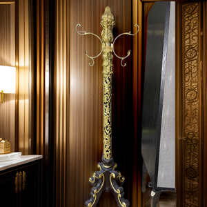 Asesome, muebles <span class=keywords><strong>de</strong></span> dormitorio <span class=keywords><strong>de</strong></span> latón plateado/dorado <span class=keywords><strong>de</strong></span> estilo francés, estante <span class=keywords><strong>de</strong></span> madera <span class=keywords><strong>de</strong></span> lujo real europeo para gimnasio en casa - Product Image 3