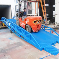 Rampe de chargement portable pour camions, niveleur de quai mobile, plateforme de chargement/déchargement hydraulique manuelle en acier à haute teneur en manganèse