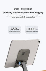 ขาตั้งโทรศัพท์แบบพับได้ ปรับระดับได้ ทำจากอะลูมิเนียมและพลาสติก - 360 °   หมุนได้ ไม่ลื่น ใช้ได้กับ iPhone, iPad และแท็บเล็ต - ขายดี - Product Image 5
