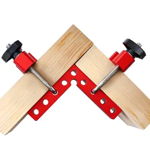 Braçadeira de carpintaria em forma de L para carpintaria, ferramenta de canto, régua de ângulo reto, braçadeira de liga de alumínio