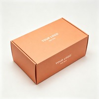 Boîte à chapeaux en carton ondulé avec fenêtre, design style avion, logo personnalisé, pour un montage facile et un emballage sécurisé des casquettes et bonnets