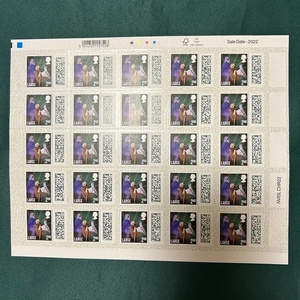 Filigrane de billet de banque, Tampon UV 1ère classe, Autocollants de timbres Royal Mail, Grand format style britannique, Ensemble d'autocollants pour billets de banque à marque privée britannique - Product Image 2