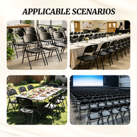 Chaises pliantes en plastique empilables de couleur blanche pour événements de mariage, appartements, hôpitaux, usage commercial et extérieur