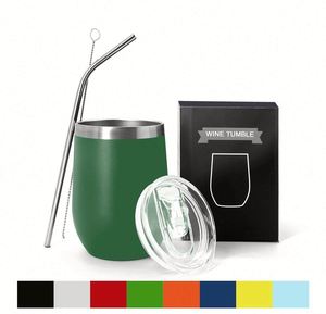 Botella de Agua Deportiva Minimalista de 12 oz, Taza Duradera de Acero Inoxidable 304, Vaso para Café Caliente, Cerveza y Otras Bebidas, Tumbler Color Cáscara de Huevo - Product Image 3
