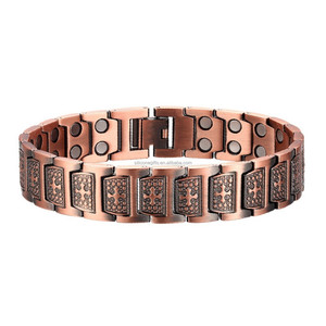 <span class=keywords><strong>Bracelet</strong></span> magnétique rectangulaire en crocodile de haute qualité pour le soulagement de la <span class=keywords><strong>douleur</strong></span> et l'arthrite réglable pour hommes et femmes vente en gros - Product Image 4