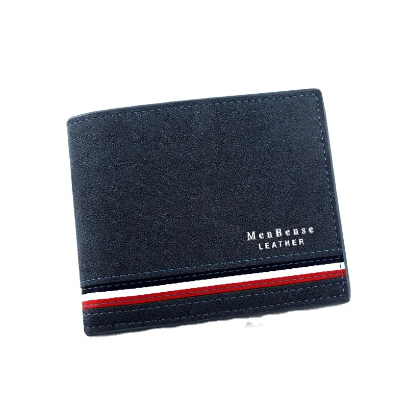 New Fashion Men's Short Wallet Personality Men's Coin Purse Silk-screen Wallet Men's Scrub Clutch Wallet