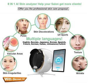 Analyseur de peau très vendu, appareil d'analyse du visage, analyse des cheveux et du cuir chevelu, 7 en 1, caméra 3D portable, analyse faciale numérique - Product Image 3