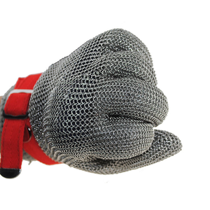 Gants en maille de chaîne en acier inoxydable 304/316L personnalisables, résistants aux coupures, pour l'abattage, la transformation de la viande et la protection en jardinage - Product Image 2