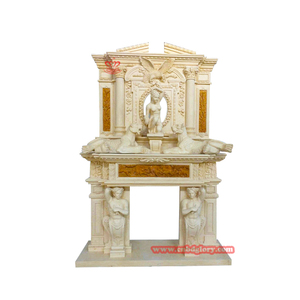 <span class=keywords><strong>Cheminée</strong></span> en marbre blanc moderne Sculpture d'art personnalisée en bois de <span class=keywords><strong>grande</strong></span> <span class=keywords><strong>cheminée</strong></span> décorative <span class=keywords><strong>Insert</strong></span> autoportant pour l'intérieur - Product Image 5
