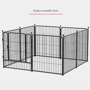 Enclos pour animaux <span class=keywords><strong>de</strong></span> compagnie en métal massif avec portillon d'isolement pour chiens <span class=keywords><strong>de</strong></span> petite et moyenne taille, utilisable en intérieur et en extérieur, chenil robuste pour chiots - Product Image 4
