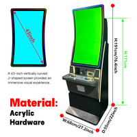 MAKER Luxury 43 Inch Curved J Screen Skill Game Machine Cabinet with LED Lighting for USA Georgia Virginia Amusement Centers