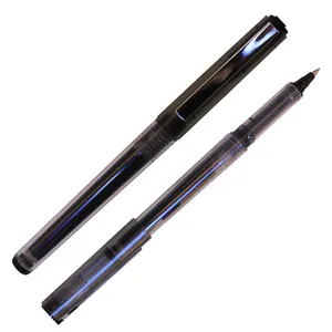 Penna Gel inchiostro liquido penna Rollerball stile popolare uso ufficio per ufficio e scuola studente personalizzato in plastica nera 14 Cm 10000 pz