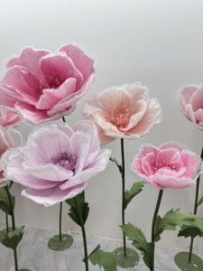 Decoración de Boda, Flor Grande de Organza, Flor Artificial Mecánica de Seda, Flores Gigantes - Product Image 6