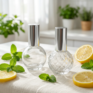 Flacon de parfum en verre 10 ml avec pompe, bouchon personnalisé unique et luxueux, flacon de parfum avec bouchon métallique et vaporisateur. - Product Image 3