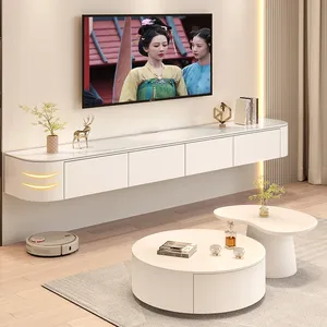 Mobile TV Sospeso in Legno Massello di Alta Qualità, Stile Nordico Trendy con Cassetti per Soggiorno - Product Image 6