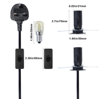 Câble d'extension avec variateur de lumière 303, cordon d'alimentation pour lampe BS IEC E14, pour appareils ménagers, étanche IP11, utilisation en extérieur et dans le jardin