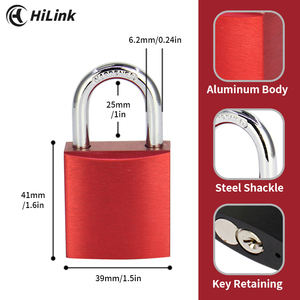 सार्वभौमिक ट्रिपल-लेपित कठोर क्रोम प्लेटेड स्टील शेकल एंटी-जंग एनोडाइज्ड एल्यूमीनियम सुरक्षा लॉक पैडलॉक कुंजी अनलॉक - Product Image 5