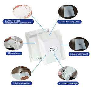 Bolsa de Envío de Plástico Impermeable, Blanca y Amarilla, con Logotipo Personalizado Impreso, Bolsa de Correo de Gran Tamaño para Entregas - Product Image 5