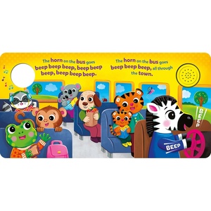 Libro Sonoro Musicale Personalizzato OEM per Autobus con 1 Pulsante, Ruote Sonore, in Plastica ABS e Cartone, Giocattolo per Bambini, Vendita Diretta dalla Fabbrica - Product Image 3