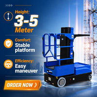 Chariot élévateur mobile électrique autopropulsé 4M 5M pour picking de commandes, 300 kg, plateforme de travail électrique, nacelle élévatrice électrique EXJ0