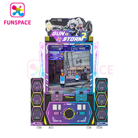Machine de jeu d'arcade simulateur Funspace à monnayeur pour 2 joueurs, tir rapide au laser