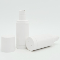 Flacon pompe sans air en plastique PP personnalisable de 30 ml pour lotion, sérum, crème, nettoyant visage, emballage cosmétique