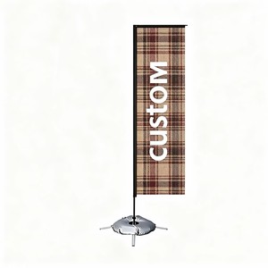 Bandera Rectangular de Playa, Bandera Voladora Promocional, Diseño de Logotipo Personalizado, Poliéster, Banderas de Plumas de Aluminio para Exteriores - Product Image 2