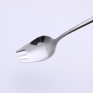 DFU123 SUS 304 Cuchara y Tenedor de Acero Inoxidable, Cuchara-Tenedor Creativa de Doble Uso para Comida Occidental, Frutas y Ensaladas - Product Image 3