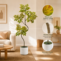 Plantes artificielles en plastique laqué, directement de l'usine, pour la décoration de la maison, du bureau et du jardin.