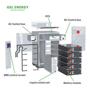 Armoire de stockage d'énergie industrielle et commerciale GSL Energy 520 kWh, haute tension, batterie solaire 232 kWh, batterie lithium-ion 261 kWh - Product Image 4