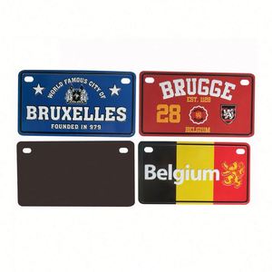Custom Belgium Plate Magnetic Souvenir Gifts Brugge Bruges Bruxelles Brussel <b>Fridge</b> Magnet - Product Image 1