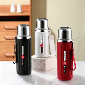 Botella de Agua Aislada al Vacío de Acero Inoxidable de Lujo de 600ml/800ml con Aislamiento Térmico de 6-12 Horas para Bebidas Frías/Calientes - Product Image 1