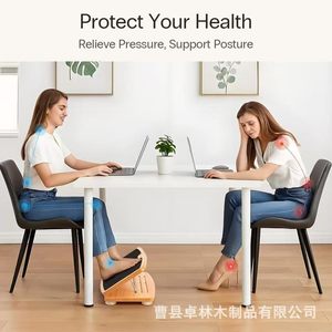 Cross-border wooden footstool, household footstool, toilet/<b>bathroom</b> footstool, office desk under-<b>stool</b>. - Product Image 3