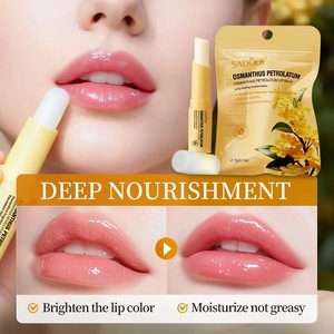 Baume à lèvres nourrissant à l'osmanthus, parfum végétal, hydratant pour lèvres sèches, vente en gros, directement de l'usine - Product Image 3
