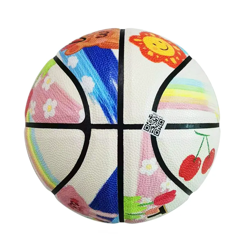 मनोरंजन के लिए पीयू चमड़े से बने अनुकूलित लोगो के साथ उच्च गुणवत्ता वाली 29.5'' बास्केटबॉल ट्रेनिंग बॉल पूरी तरह से मुद्रित