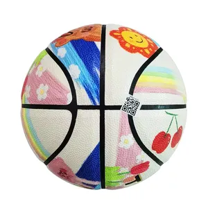 エンターテインメント用のPUレザー製のカスタマイズされたロゴを使用した高品質の29.5インチバスケットボールトレーニングボール