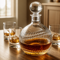 Carafe à whisky personnalisée avec logo, design baseball, 1000 ml, verre, pour liqueur, whisky, bourbon, rhum, tequila, vodka, brandy, nouveau design