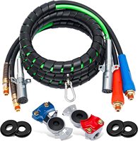 Cordon électrique chauffant en spirale 3 en 1 avec âme en cuivre ABS, assemblages de tuyaux d'air en caoutchouc et de flexibles tressés en polyester, cordon de remorque SAE J1402