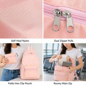 Mochila Plegable de Nailon Ripstop Autoreparable, Mochila de Día Plegable en Bolsa con Clip, 20L, Impermeable, para Viajes, Escuela, Gimnasio, Compras - Product Image 3