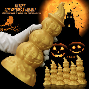 Ornements de jouets sexuels en silicone avec tête de citrouille pour hommes et femmes, appareil sexuel <span class=keywords><strong>anal</strong></span> avec crâne de citrouille - Product Image 2